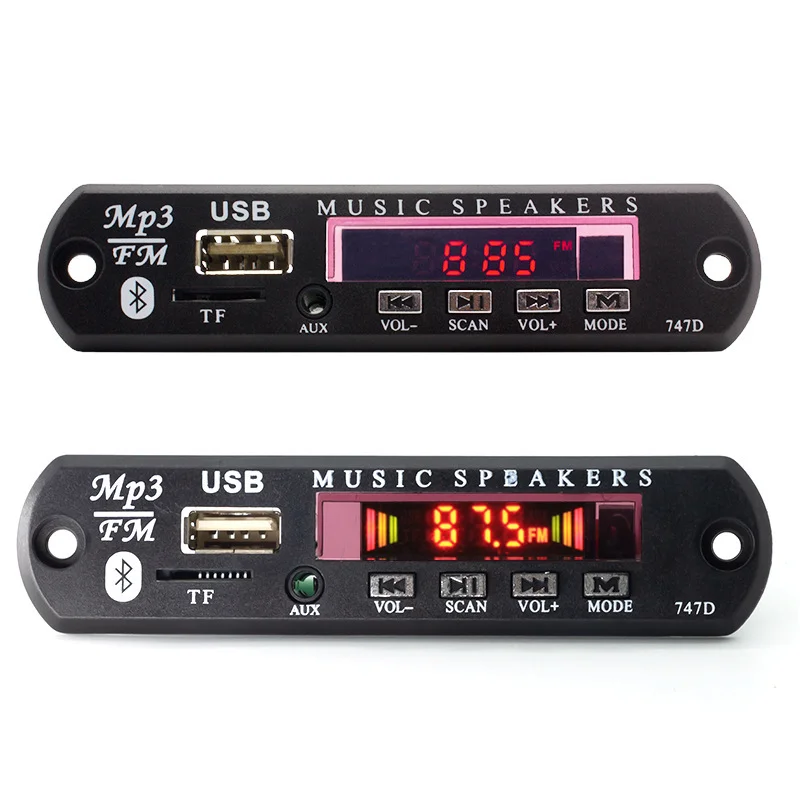 Audio Music Player Hifi Decoder Board Bluetooth 12V Car MP3 Decoder Board Module WMA FM AUX Audio TF SD Card Radio USB AUX Player Speaker Remote Control Car Accessory