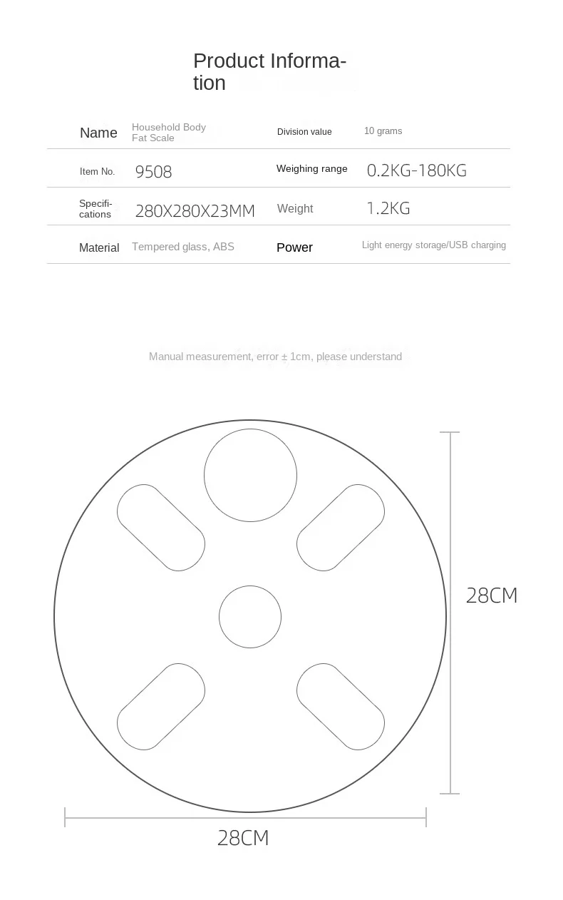 Intelligent Body Fat Scale Electronic Scale Bluetooth Charging Household Human Body Weight Scale Body Fat Weighing Scale 6