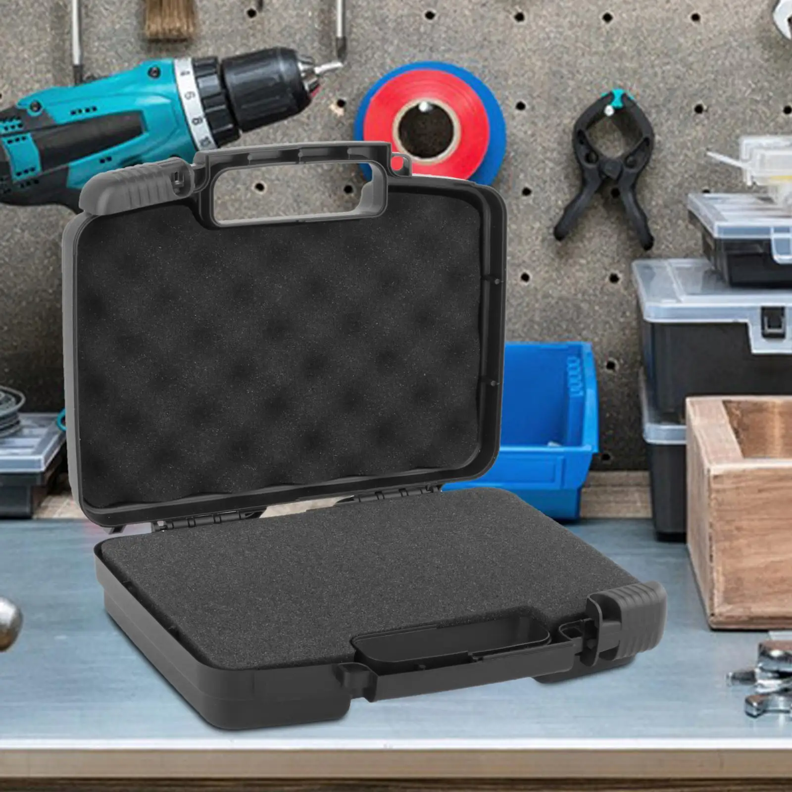 Multifunction Protective Instrument Tool Box Waterproof Sealed Tool Case DIY Compartment for Power Outdoor Workplace