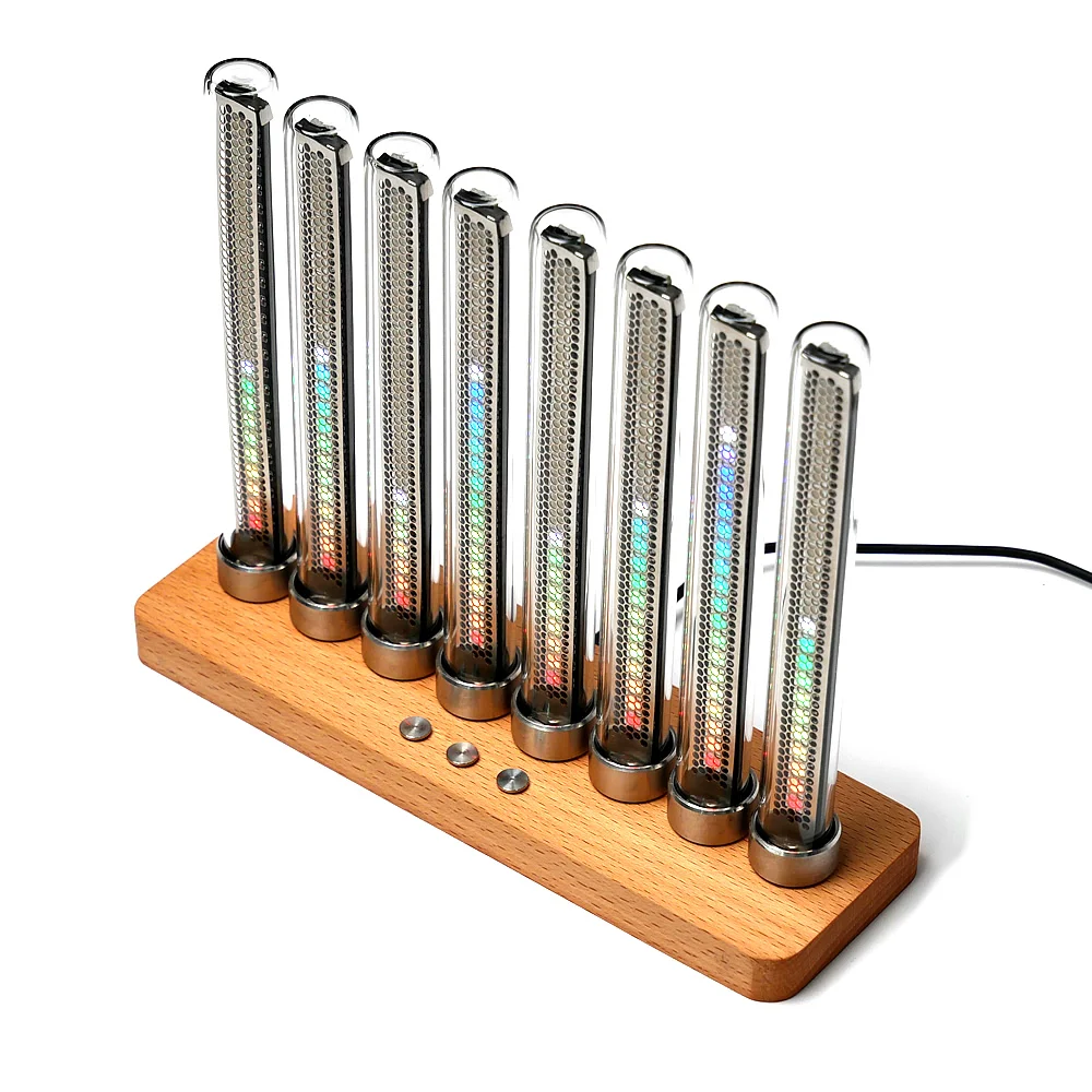 RGB Pickup Level Light Desk Rhythm Lamp Audio Music Spectrum Decoration Home Quasi Glow Tube Boyfriend Gift Sound Atmosphere LED