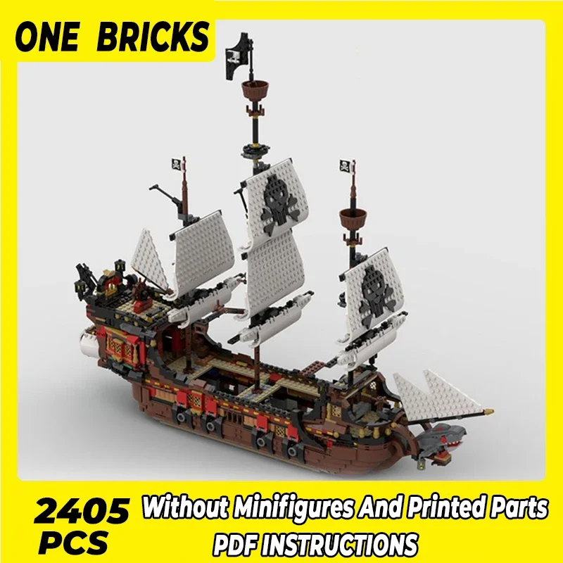 

Moc Building Bricks Military Ship Model Pirates Battleship Technology Modular Blocks Gifts Christmas Toys DIY Sets Assembly