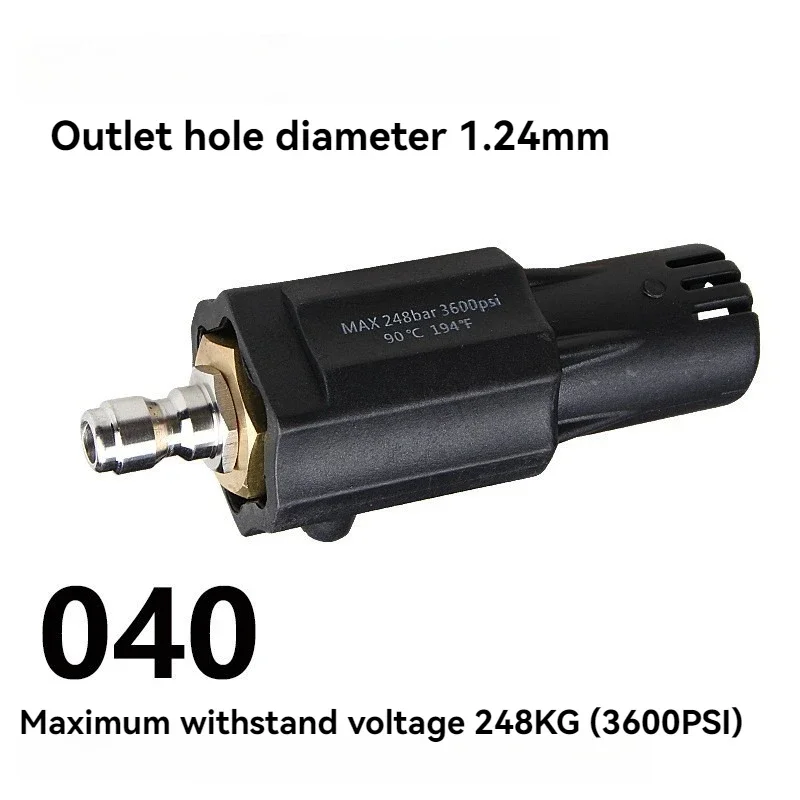 5000PSI Turbo Nozzle, 360° Rotating, Stainless Steel Body, Ceramic Core, High Pressure Quick Connect for Municipal Cleaning 4