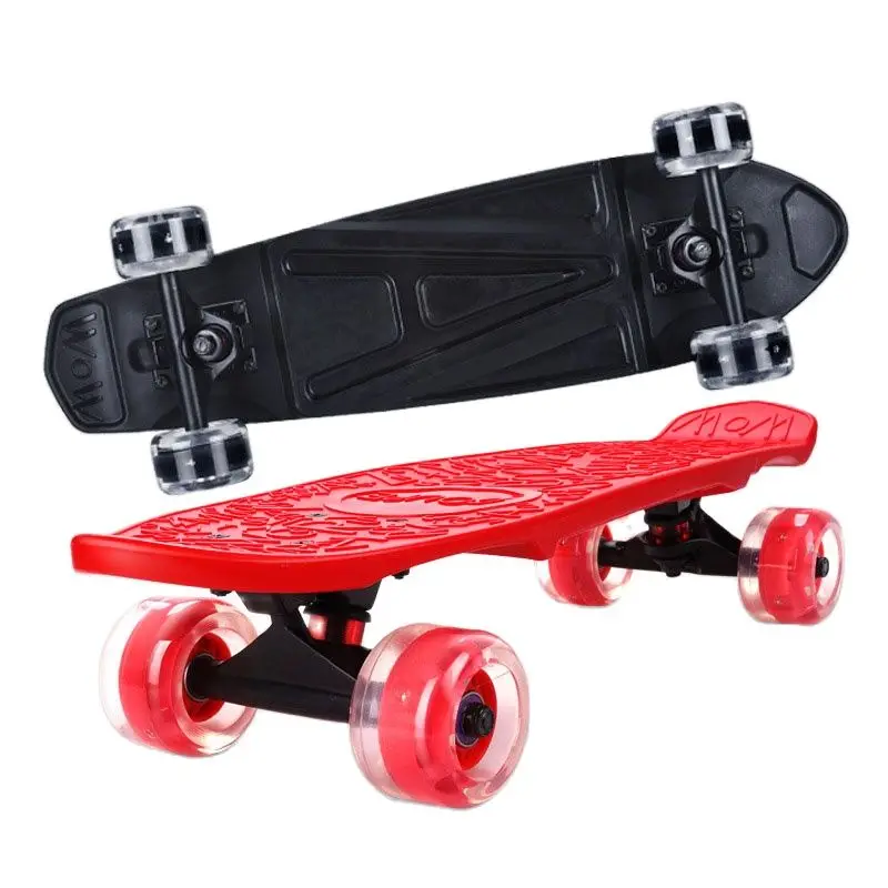 Double Tilt Skateboard, Flash Wheel Fish Board, Complete Assembled, Ready  to Ride, Outdoor Sport Scooter, 22 Inch Skate Board