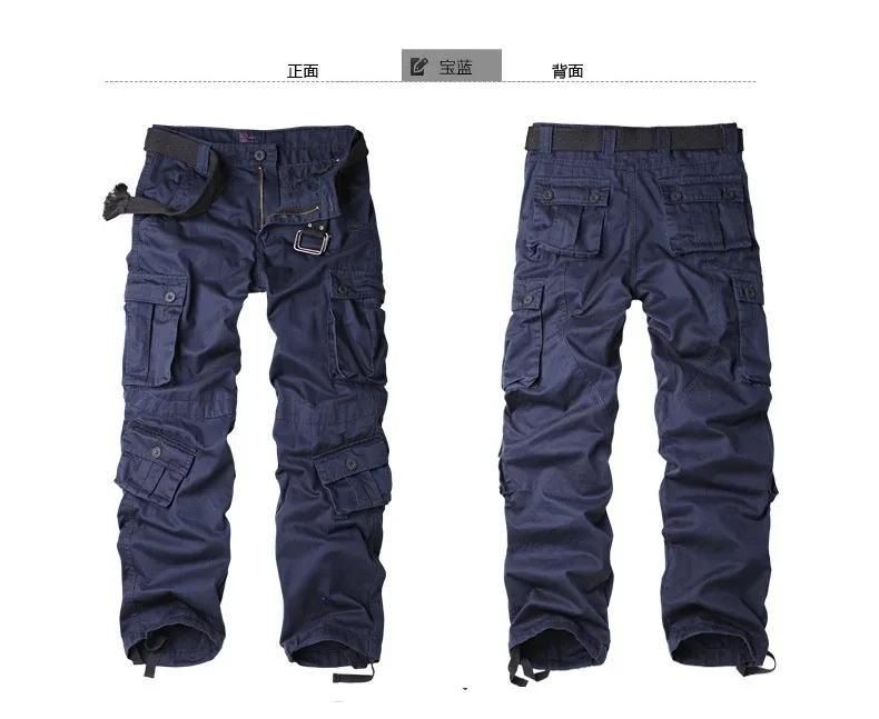 Pantalon cargo multi-poches pour hommes, salopette décontractée en coton rouge vin, style coréen, 28-42, automne 2022