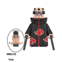 Naruto Anime Mini Blocks Collectible Figure Set - Featuring Kakashi, Sasuke, Itachi, Jiraiya, Tsunade, and Obito (GRAY)