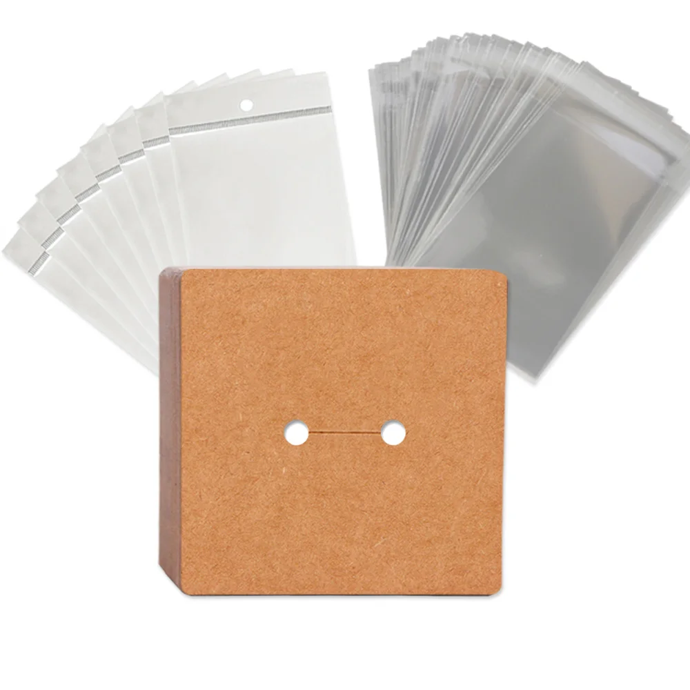 50pcs 6.5x6.5cm Blank Paper Cards Display Stand Ring Holder Jewelry ...