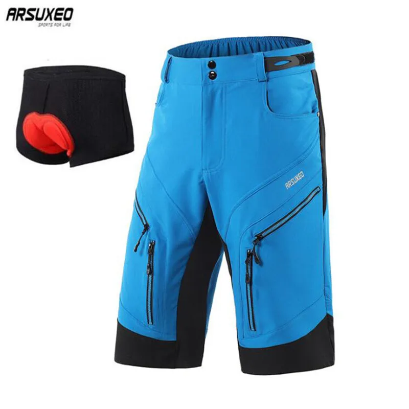 Arsuxeo Men's Outdoor Sports Cycling Shorts Mtb Downhill Shorts Mountain Bike Bicycle Shorts
