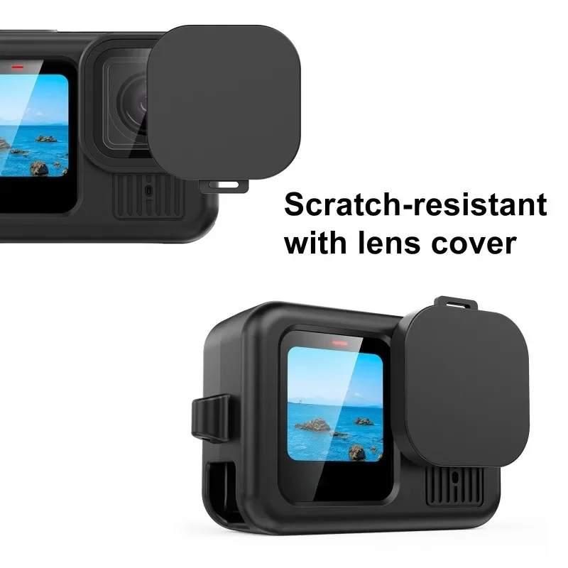 Description Picture 3 of itemSilicone Protective Case For GoPro HERO13 Black Cover & Wrist Strap & Lens Cover Camera Accessories