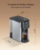 SIFENE Single Serve Coffee Maker, 3-in-1 Quick Brew for Coffee Pods, Ground Coffee, & Loose Tea, 1150W, Compact, Black 3