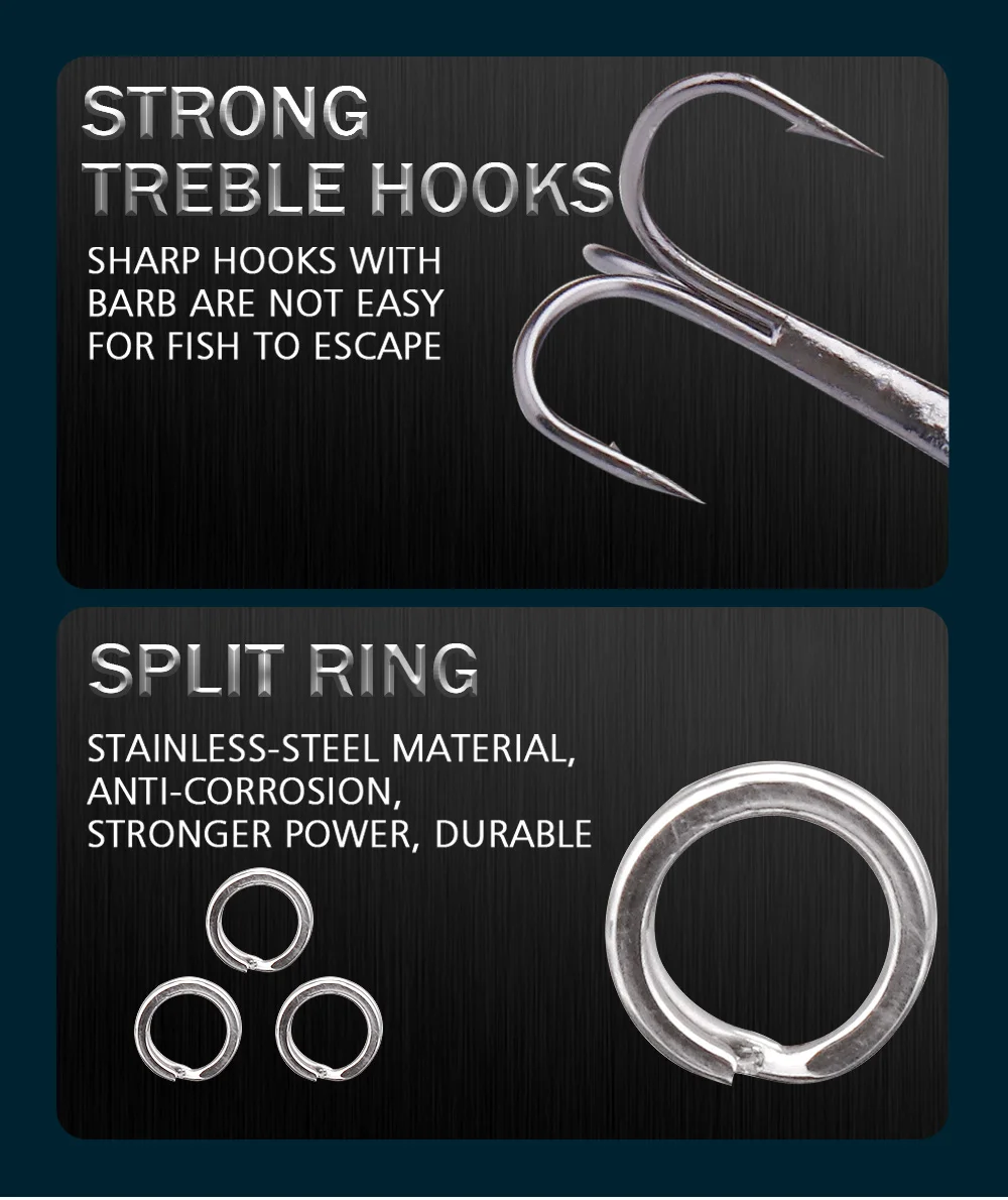 GOBASS Sinking Slider Jerkbait VIB Wobbler Angelköder 60 mm 13 g Ratlin harter künstlicher Köder für Winter-Angelgerät Hechtbarsch – Detail 9
