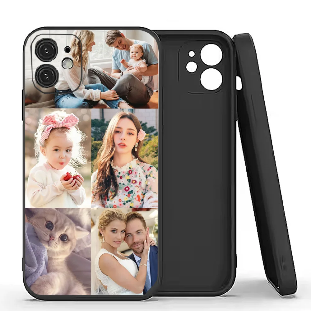 Personalized Photo Black Phone Case - Customizable Design