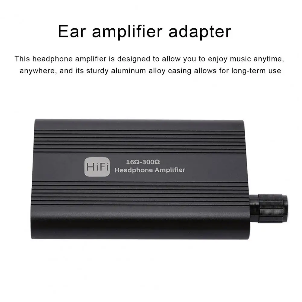 Noise Filtering Headphone Amplifier Rechargeable Headphone Amp Adapter with Hifi Stereo Sound Volume Adjustment Noise for 3.5mm