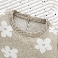 Baby Girls Rompers Fashion Floral Knit Newborn Infant Spring Autumn Long Sleeve Jumpsuits Playsuits Winter Toddler Overall 0-18m 2