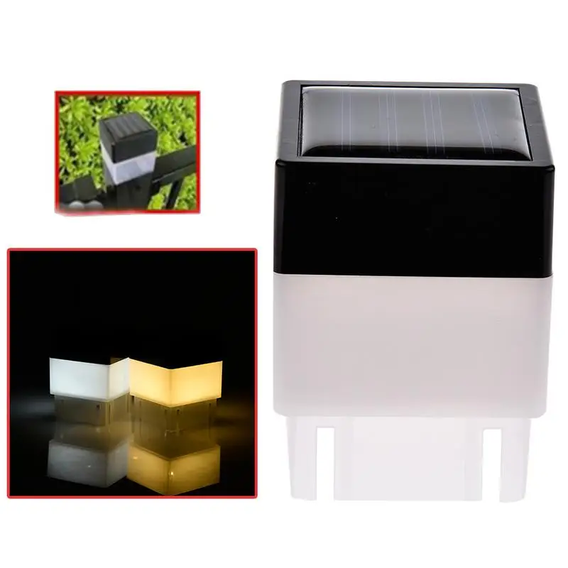 Warm White LED Solar Lights Waterproof Outdoor Solar Fence Lights LED Yard Deck Lights Lamp For Pathway Patio Pool Stairs Garage