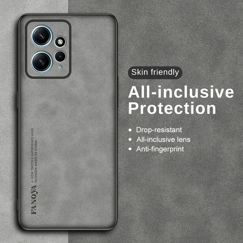 Luxury Leather Phone Case For Xiaomi Redmi Note 12 Camera Cover_voghion.com