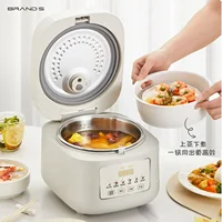 Small Capacity 3L Rice Cooker, Uncoated Household Stainless Steel Rice Cooker with 0 Coating 316 Liner 1