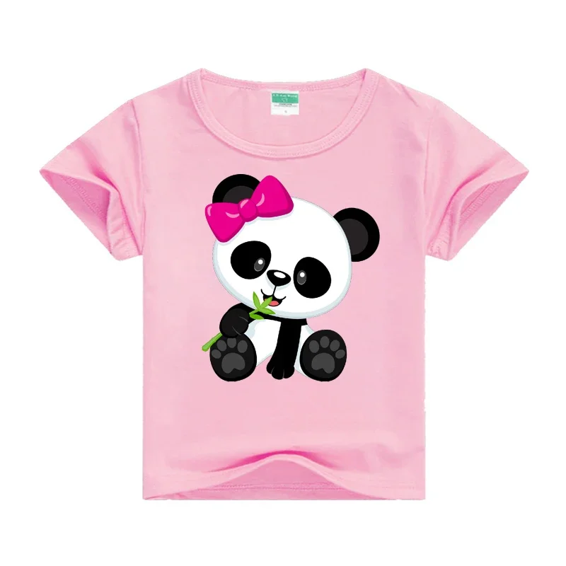 Új 2019 gyerekeknek T Ing Gúnyrajz Mulatságos Panda trička Födémgerenda Viselet Újszülött fiúknak lányok Öltözés gyerekek T shirts children's Foszlás