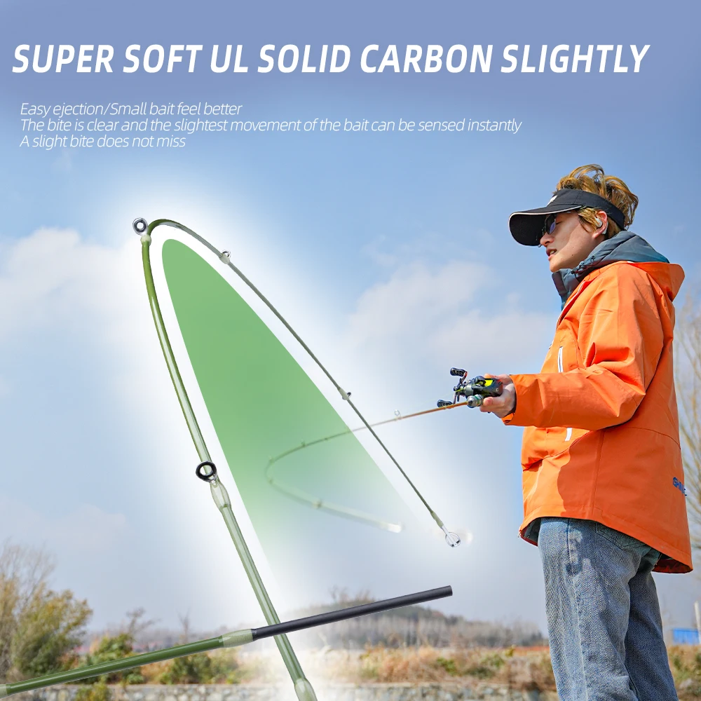 FISHINGFANS 3 セクション超軽量カーボンロッドスピニング