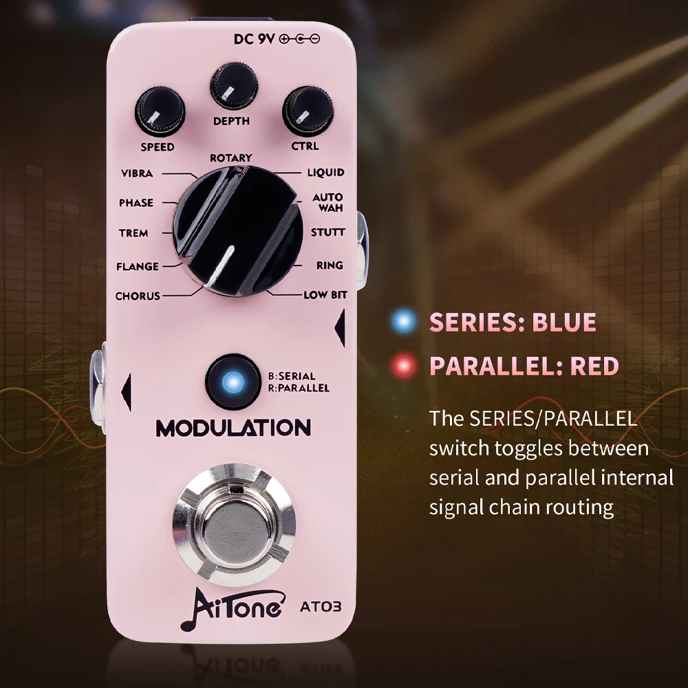 AITONE Series AT-03 Modulation Guitar Pedal 11 Mode Classic Modulation Effect Di