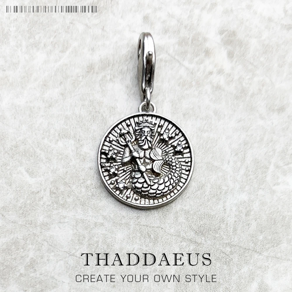 Zodiac Sign Vintage Gift Charm Pendant in 925 Sterling Silver