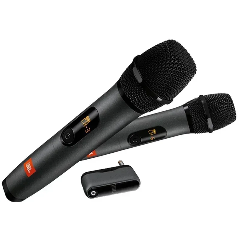 Wireless Handheld Microphone 100% Original JBL One to Two Wireless Microphone Microphone UHF Dual Channel Transmitter Home KTV Stage DJ wireless lavalier microphone