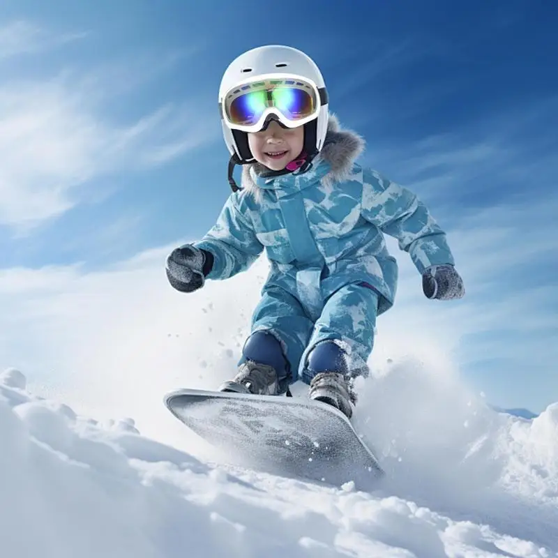 Kids Snow Snowboard Goggles Anti-Fog Ski Goggles Snowboard Goggles Anti-Fog Comfortable And Warm Soft Snow Goggles For Birthday 3