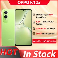 New OPPO K12x 5G 5500mAh Battery 80W SUPERVOOC OTA 50MP Rear Camera Snapdragon695 6.67'' OLED 120HZ Update