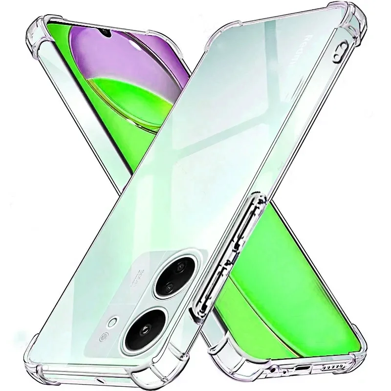 Custodia morbida in silicone ultra sottile antiurto per Xiaomi Redmi Note 13 12 12S 12T 11 11S 11T Pro Plus Pro+ 13C 12C Cover posteriore trasparente_voghion.com