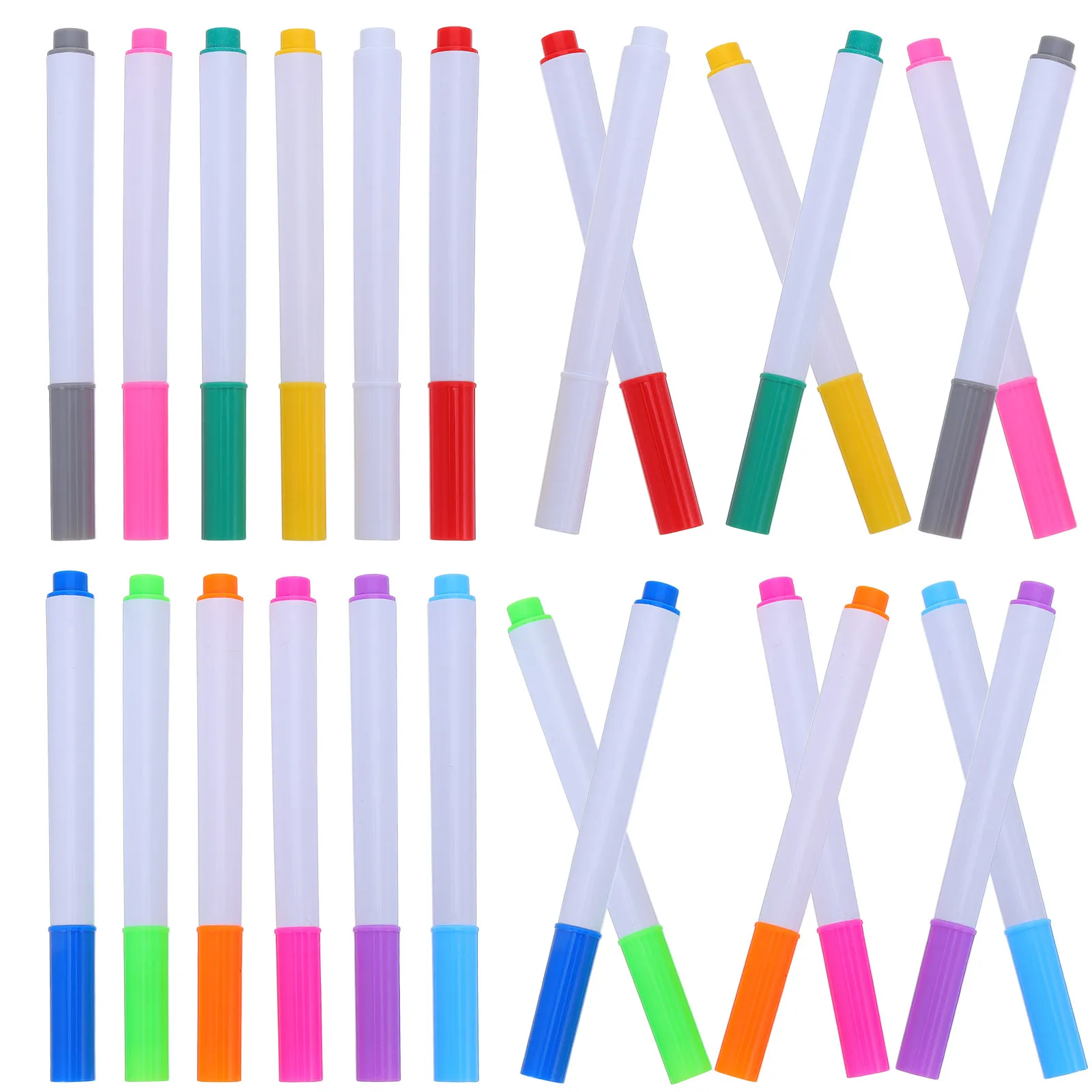 36Pcs 지울 수있는 분필 마커 12 색 유리 창 메뉴 보드 용 수용성 페인팅 펜 화이트 보드 칠판 학습