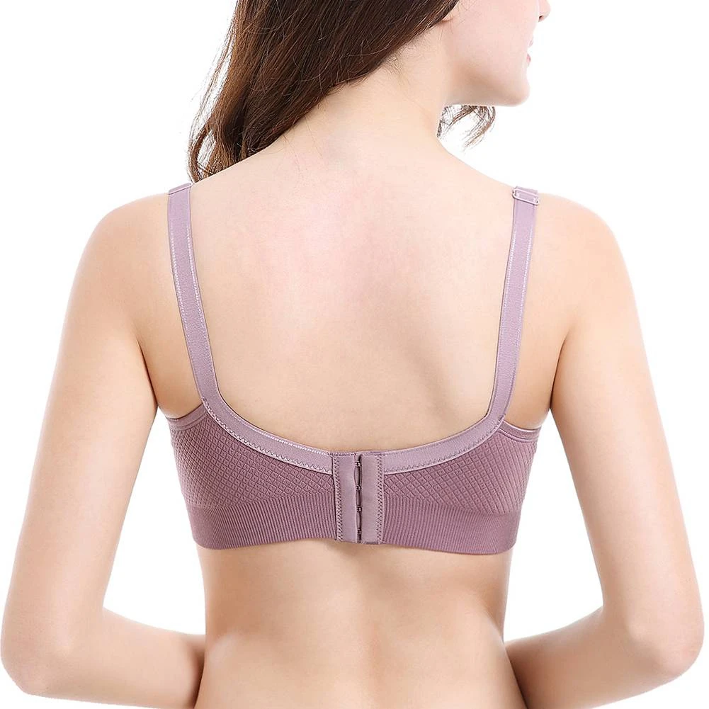 Plus Size Nursing Bra Breathable Women Breastfeeding Underwear Seamless Maternity without Steel Ring​ Bra Maternity Clothings 4