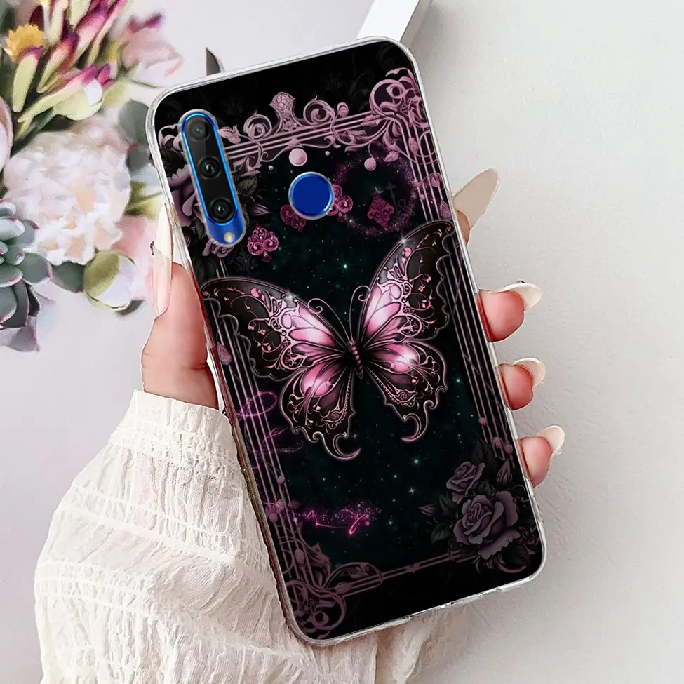 Cute Cartoon Cat Luxury Fashion Flowers Soft TPU Bumper Cover