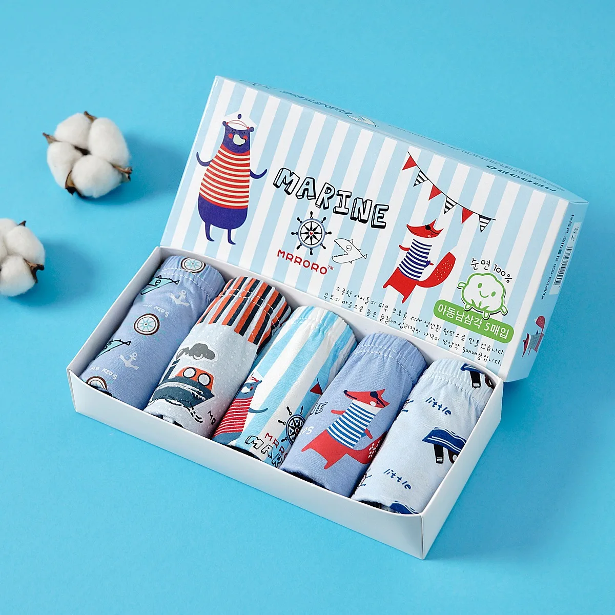 5Pcs/Set Assorted Styles Cute Cartoon Boys Underwear Panties Cotton Panty Boy Children Soft Underpants Breathable Boys Briefs 3
