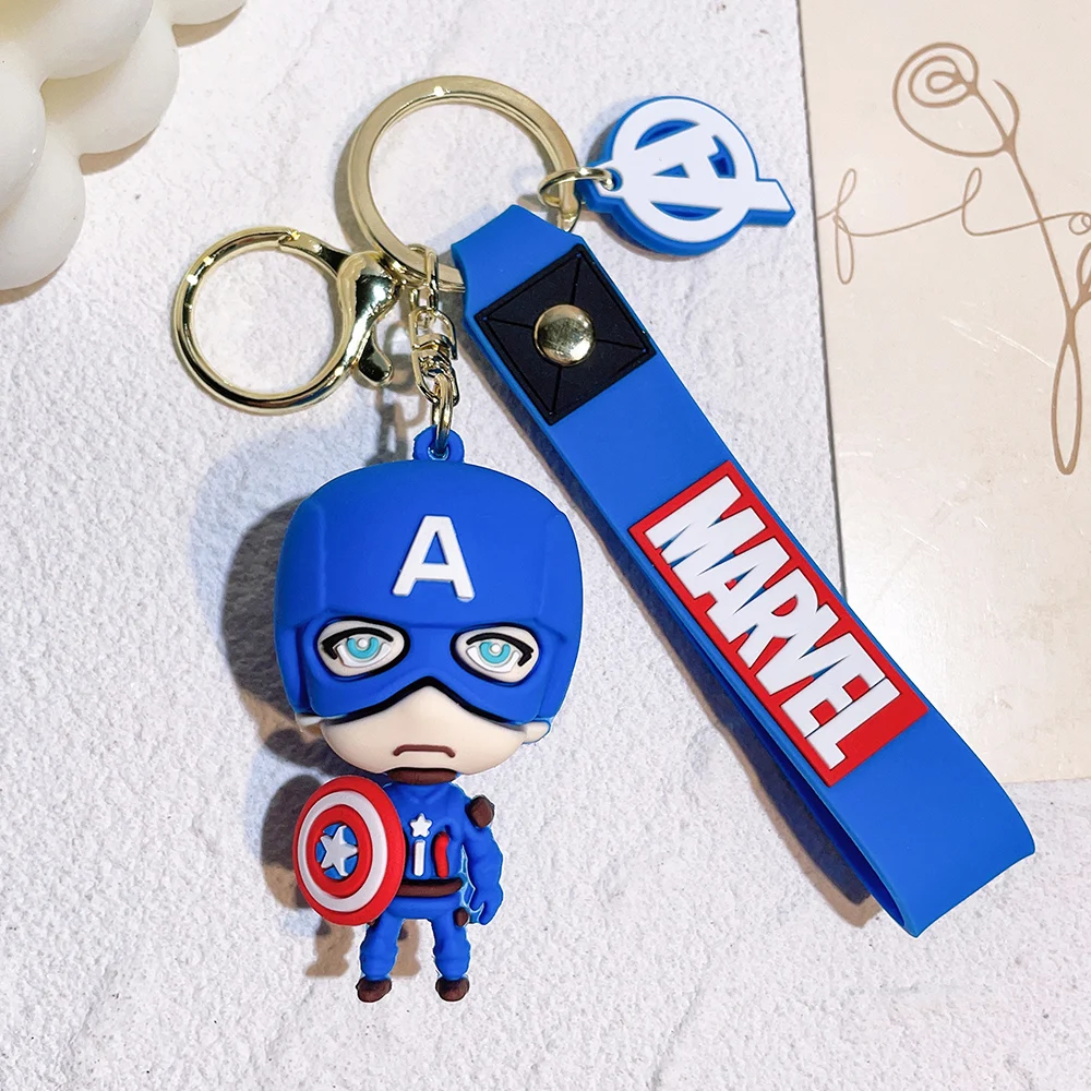 Flat Marvel Avenger League Series Key Chain Spiderman Captain