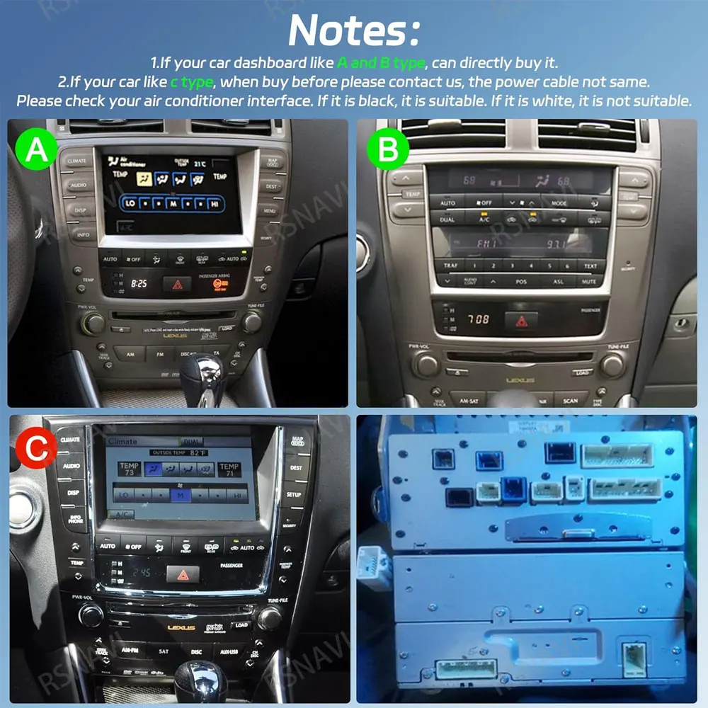 Radio para Auto Android 16 para Lexus IS250 IS300 IS200 IS220 IS350 2005 - 2012 4G LTE DVD Autoradio Reproductor de Video Carplay Inalámbrico 3