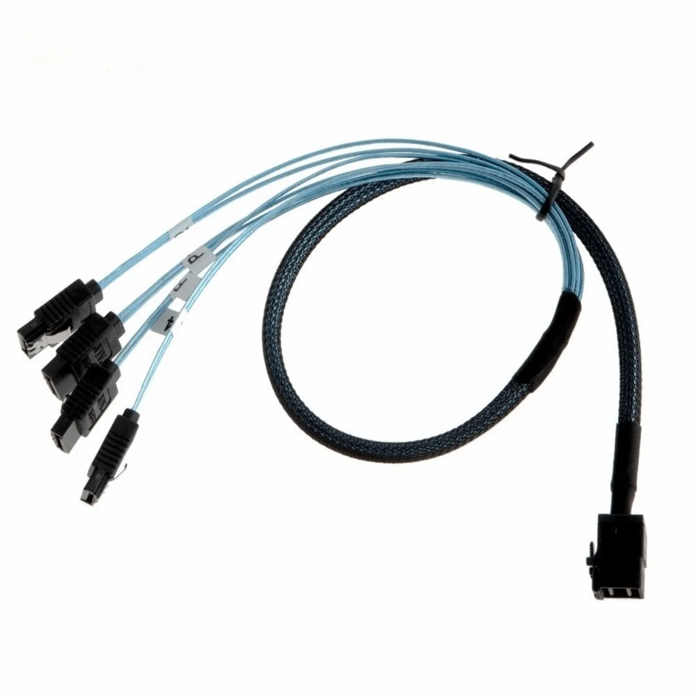 High-Speed 12G Data Transfer HD Mini SAS Cable with 4-Port Internal Adapter - Multiple Length Options