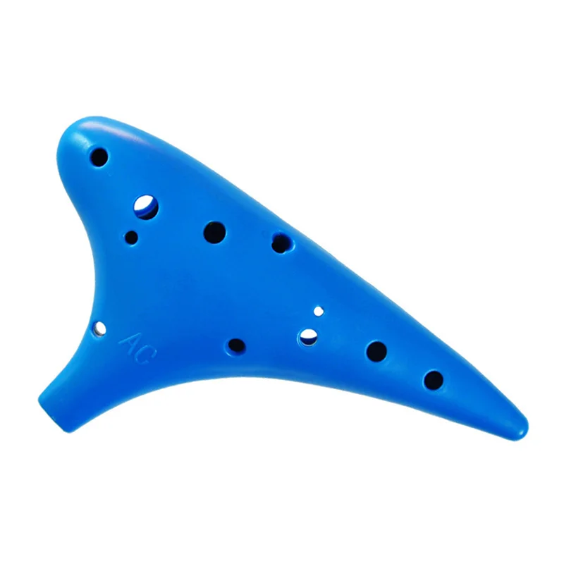 1PC 12-hole Ocarina Resin Plastic Alto C Tuning Ocarina Multicolor Flute Adult Children's Instrument
