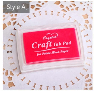 Mr Paper 15 Colors Inkpad Handmade DIY Craft Oil Based Ink Pad for Fabric Wood Paper Scrapbooking Ink pad Finger Painting A