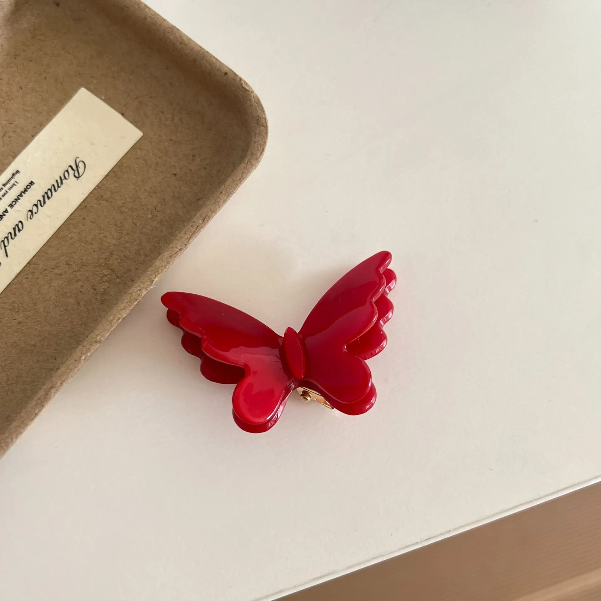 1 Stück Neue Essigsäure-Haarspange Schmetterlings-Haarklammer Dreidimensionale Süße und Vielseitige Pony-Clip Kantenklammer Elegante Haarspange – Detail 8