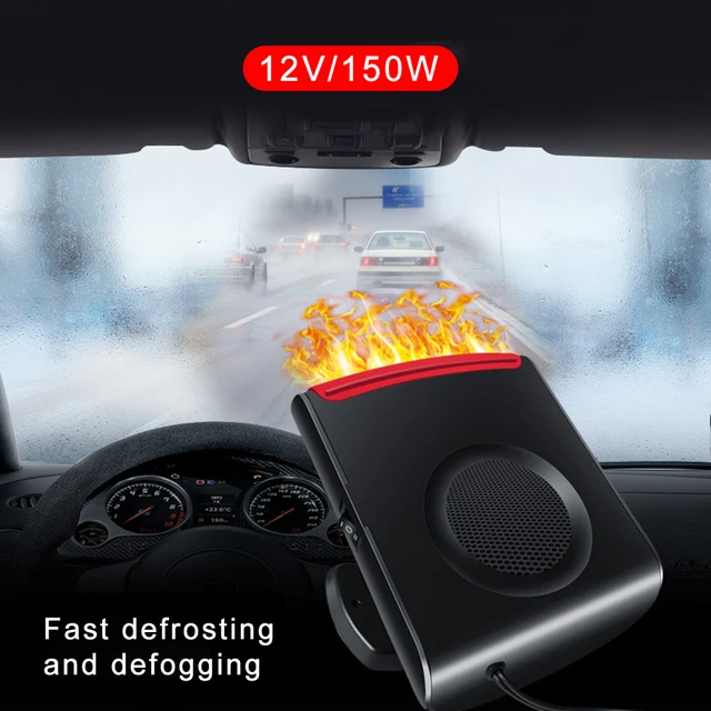  Leaflai Mini Chauffage de Voiture Portable 12 V Anti-Brouillard  150 W Le Chauffage Ventilateur de Chaleur pour Allume-Cigare branché pour  Tous Les véhicules
