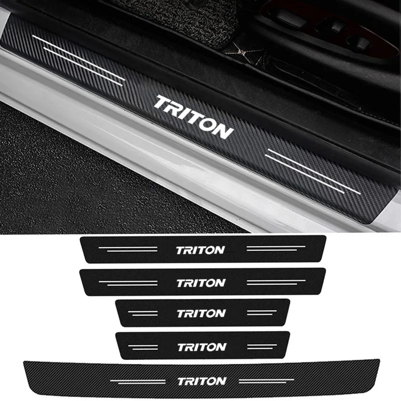 

Углеродное покрытие для Mitsubishi TRITION, водонепроницаемая защитная лента для передней и задней панели багажника, прочная наклейка против царапин