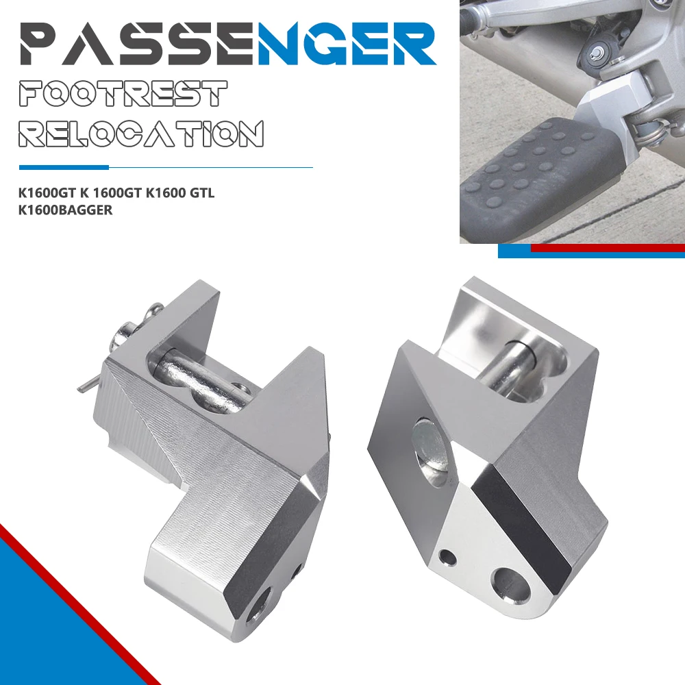 Per Bmw K1600Gt K1600Gtl Bagger 2012-2020 Moto Passeggero Pedane Kit Di Montaggio Pioli Montaggio Maschio Piede Peg Morsetto Staffa Di Supporto
