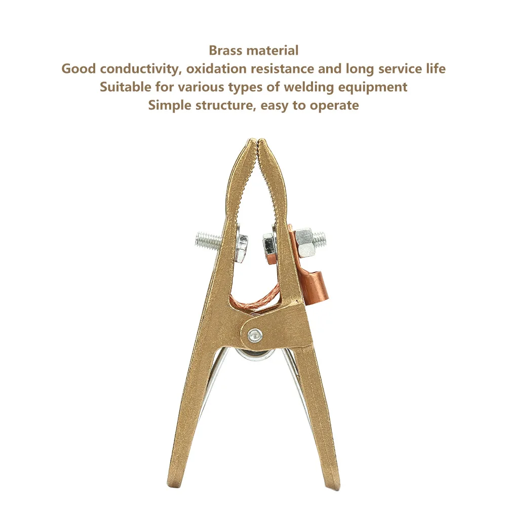500a Brass Material A Shape Ground Welding Earth Clamp Grounding Pliers For Argon Arc Welding Machine
