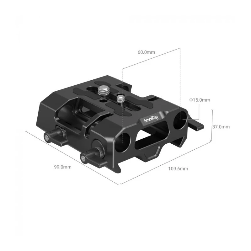 Smallrig Double Pipe Dovetail Groove Quick Mounting Plate Base 15mm Camera Accessories Base Plate 4002