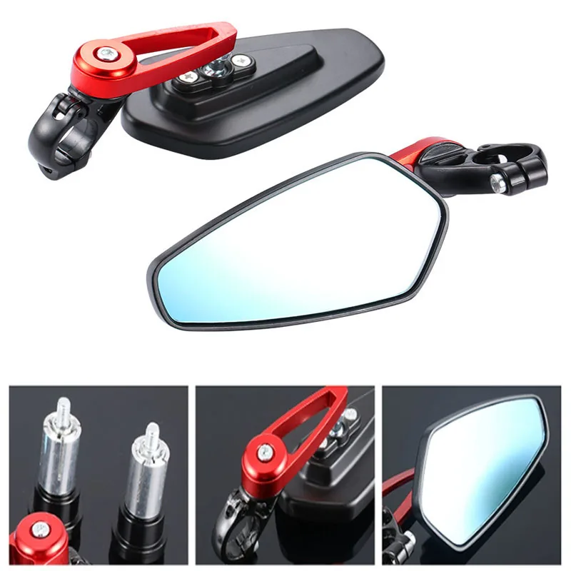

1 Pair Motorcycle Rearview Mirrors Aluminum 7/8" 22mm Motorbike Bike Handlebar Rear View Mirrors Universal Mirror Accessories
