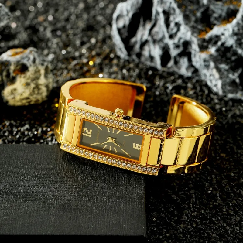 Women Watches CANSNOW Luxury Squre Dial Original Design Ladies Rhinestone Quartz Bracelet Watch Elegant Female Clock