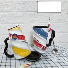 

600ml Super Hero Mugs Ceramics Coffee Mug With Lid Spoon Large Capacity Mugs Drinkware Coffee Tea Cups Novelty Gifts Milk Cup