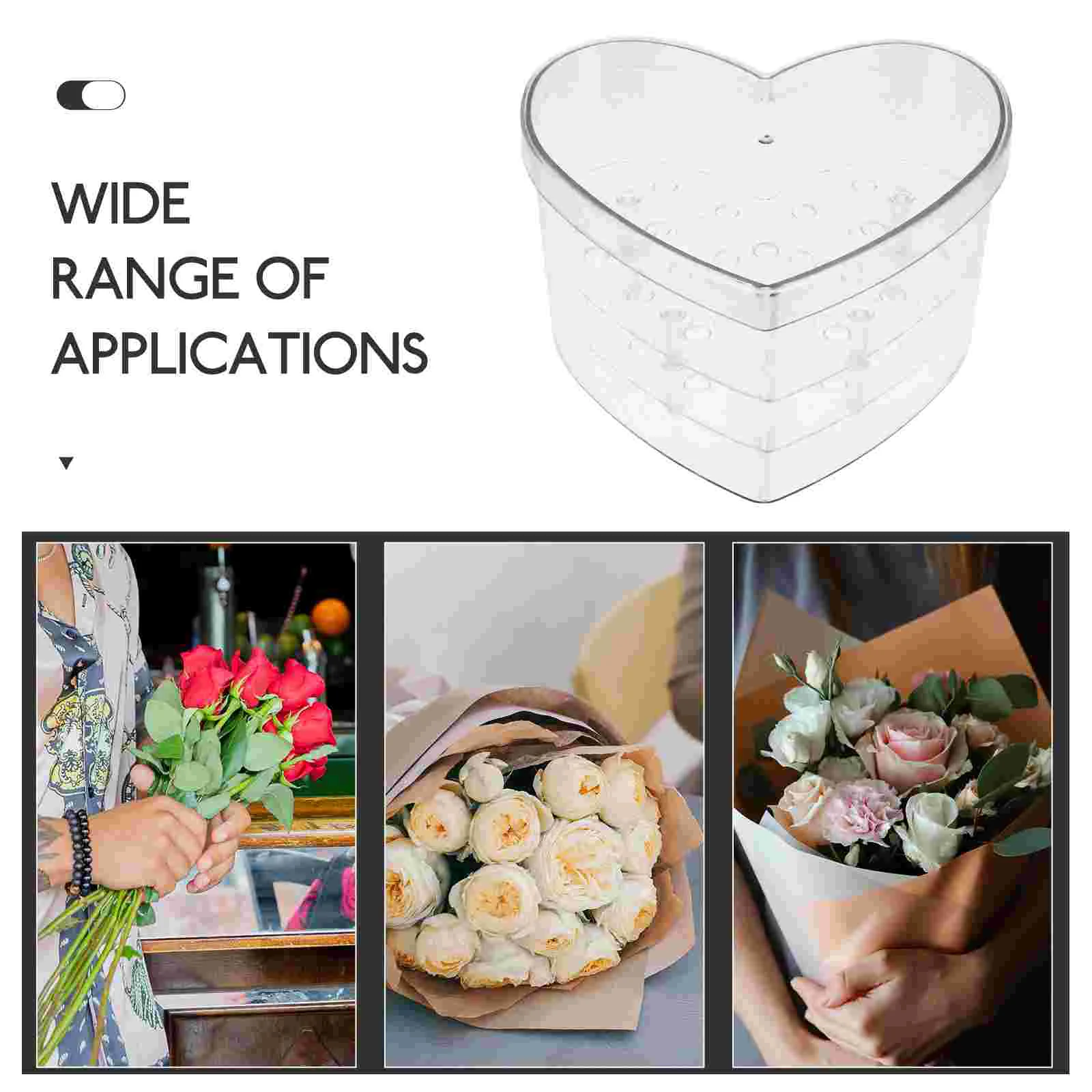 Heart Shaped Clear Flower Box Acrylic Decorative Box Transparent Vase For Romantic Gift Idea Valentine Day Present Teacher Day 6