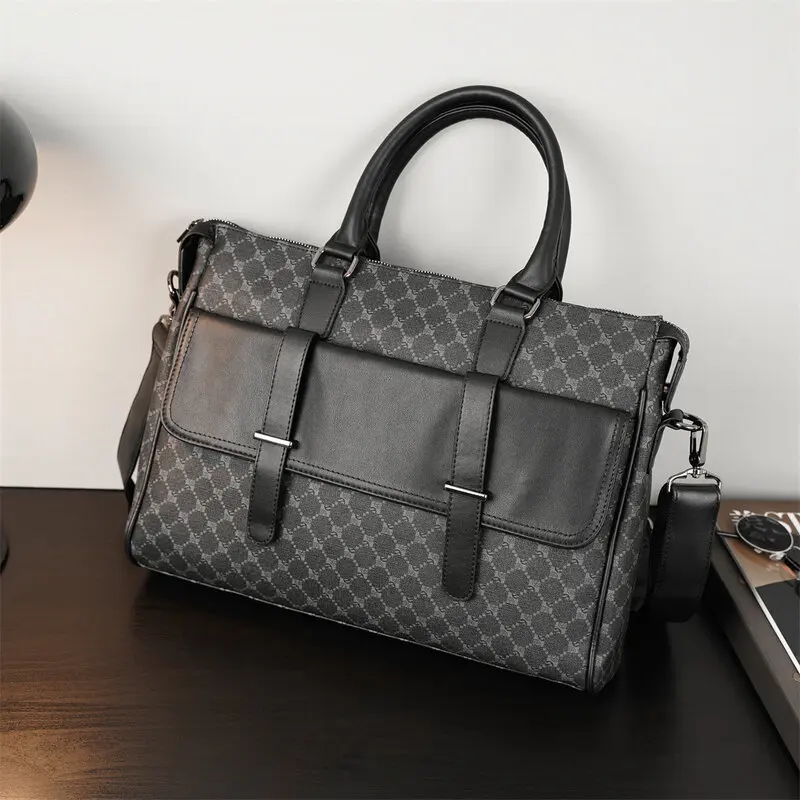 

Man Briefcase Luxury Handbags Shoulder Bag Transverse Men's Side Men Laptop Briefcase Business Messenger Office Working Bag