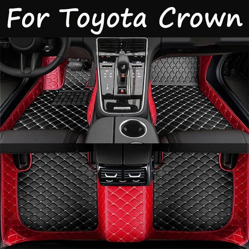 

Car Floor Mats For Toyota Crown S180 2003~2009 Carpet Luxury Leather Mat Anti Dirt Pad Car Accessories Auto Durable Rug Full Set