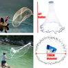 Saltwater American Fishing Cast Net for Bait Shrimp Trap Fish with Zinc Sinkers Throw Net 3/4/5/6/7/8/9/10FT Radius Casting Net 3